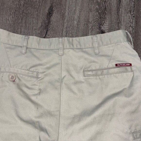 Quicksilver Shorts Mens 32 Tan Khaki Durable Heavyweight Skater Surfer - Picture 5 of 5